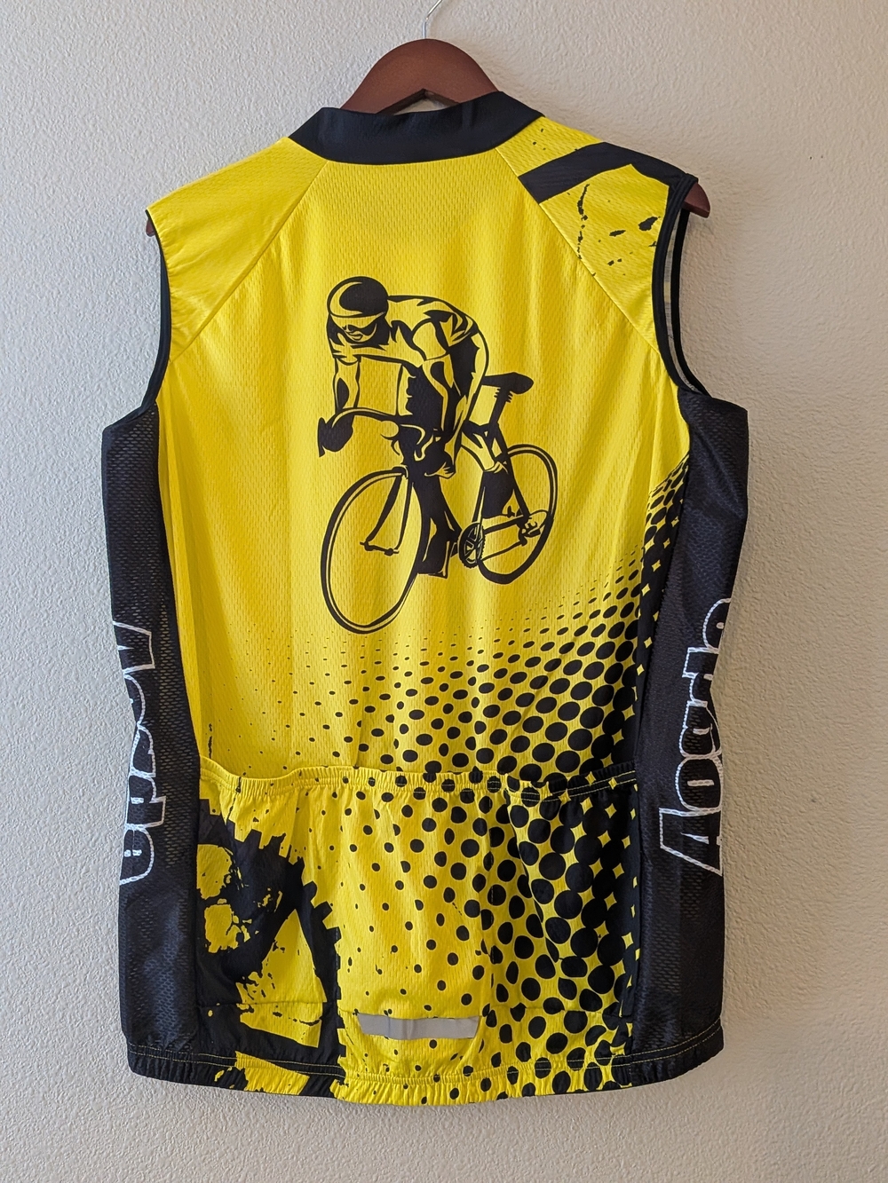 Men's Yellow & Black Cycling Jersey - Picture 2 of 3